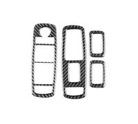 Garniture De Panneau Commande Lève-vitre Intérieur De Voiture En Fibre De Carbone Pour Dodge Pour Journey 2011-2017(Black LHD)