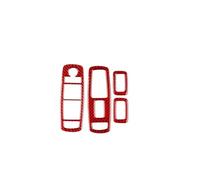 Garniture De Panneau Commande Lève-vitre Intérieur De Voiture En Fibre De Carbone Pour Dodge Pour Journey 2011-2017(Red LHD)