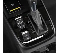 Garniture de panneau de changement de vitesse aspect fibre de carbone pour Honda pour CR-V 2023-2024 | Garniture décorative intérieure en ABS | Ajustement direct, sans perçage, double face (noir droit