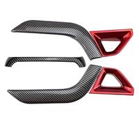 Garniture De Panneau De Décoration Pour Ranger Pour Everest 2023 Console Centrale Ligne Levier Vitesse Garniture Décorative ABS Couleur Fibre Carbone(Black Red 5pcs)
