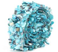 Garniture de Pierre Colorée Plat Tissu Ruban Fer Sur Patch Artificiel Gemme Perlé (Bleu 2cm) 1M Thermocollant pour Vêtement