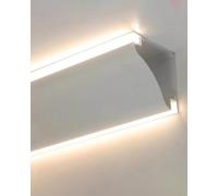 Garniture de plafond avec canal d'éclairage LED intégré pour décoration intérieure moderne