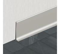 Garniture de plinthe en aluminium 10 cm 1 m Moulure de base métallique pour murs à couverture de base Argentée, lot de 10 Idéal pour la mise à niveau de la décoration intérieure et la conception