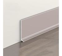 Garniture de plinthe en aluminium 4 pièces de moulure en métal Hauteur 4/6/8 cm Longueur 125 cm Facile à couper Décoration et réparation Couleur café lait 8 cm Hauteur