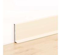 Garniture de plinthe en aluminium de 125 cm 4 pièces modernes pour murs et sols - Installation facile - Design élégant au lait d'œuf de cacao - Hauteur 6 cm - Pour décoration et rénovation de la