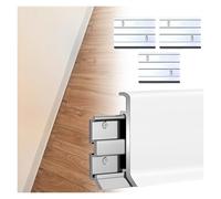 Garniture de plinthe en aluminium de 4,1 pieds - Panneaux de plinthes blancs durables for les espaces au sol(10pcs)