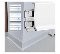 Garniture de plinthe en aluminium - Moulure de plinthe sans couture de 125 cm for le salon, le bureau, l'hôpital et plus encore(8pcs)