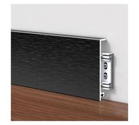 Garniture de plinthe noire - Kit d'encastrement perforé, moulage de sol en métal et aluminium, protection murale pour bois, carrelage, béton (l 5,1 à 1 cm, L 114,3 cm)