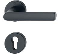 Garniture de Poignée de Porte à Rosace - Hoppe - Hambourg 1700 - Aluminium - Gris