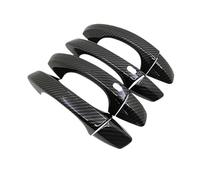 Garniture de poignée de porte de voiture, convient pour Seat, Ateca Cupra FR KH7 2016 ~ 2023 Autocollants de style noir brillant en fibre de carbone chromé pour poignée de porte extérieure de voiture
