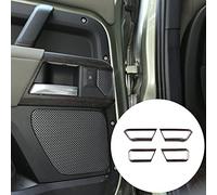 Garniture de poignée de porte intérieure en fibre de carbone ABS pour LR Defender 110 2020 2021 Accessoires (grain de bois de chêne)