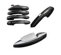 Garniture de poignée de porte latérale en fibre de carbone véritable, Compatible Pour les accessoires de voiture Benz Classe A W177 V177 Z177 04/2018 2019 2020 2021(4dr with smart key,Right)