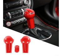 Garniture de pommeau de levier de vitesse en fibre de carbone - pour Ford - pour Mustang - pour Ford - pour Mustang - Patch de bouton de levier de vitesses intérieur en ABS - Accessoires de mise à
