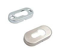 Garniture de porte en acier inoxydable brossé 805 | Ensemble de rosaces avec plaque de montage en deux parties pour finition de trou de serrure