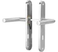 Garniture de porte en inox: 2 poignées et 2 plaques [AGT]