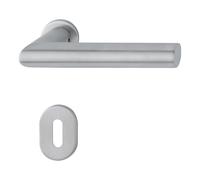 HOPPE Poignée Amsterdam - sur mini rosace BB, épaisseur de porte 40-50, acier inoxydable, 0