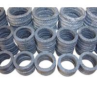 Garniture de presse-étoupe en fibre de carbone - 10 pièces, bague de compression tressée, for pompes/vannes/joints mécaniques(OD83*ID63*10mmT)