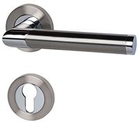 Garniture de rosace L17/A137 chromée pol/ES coloré sat. Pour cylindre profilé