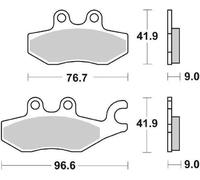 Garniture de scooter SBS 187CT (jeu par disque) Carbon Tech
