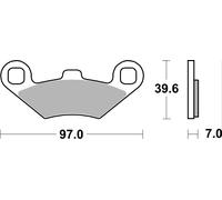 Garniture de scooter SBS 219MS (jeu par disque) Maxi Sinter