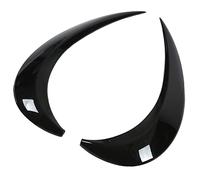 Garniture de sourcil de phare, 1 paire gauche droite noir brillant garniture de couverture de sourcil de phare ABS autocollants de paupières de voiture accessoires de décoration extérieure