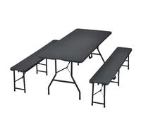 Garniture de tente à bière Amberg 180 cm Noir