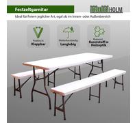 Garniture de Tente Bière 3 Pièce Ensemble Chapiteau Pliable la Sièges 180 CM