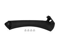 Garniture de traction de poignée de porte intérieure, garniture de traction de panneau de porte intérieure de poignée intérieure d'ABS de voiture côté droit pour la série 3 2004-2012(Noir)