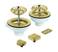 Grohe Universal Set de vidage avec commande excentrée, pour 2 cuves, 40998GN0,