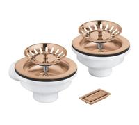 Garniture de vidage - GROHE - Warm Sunset brossé - K500/K700 - Finition brossée - Installation intérieure