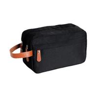 Garniture de voyage pour hommes-enveloppe cosmétique double couche avec diviseur et poignée, 25 x 10 x 15 cm Élégante couleur en tissu oxford de couleur oxford, organisateur de toilette de salle de