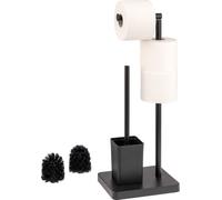 Garniture de WC sur pied noire