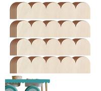 Garniture décorative en bois festonné - 40 x 9 x 0,25 cm | 24 pièces de moulage en contreplaqué | Moulure en bois festonné mignonne pour mur, armoire, étagère, fenêtre, porte, projets de décoration