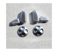 Garniture décorative Pour A&lfa Pour Romeo Pour Giulia Bouton Réglage Siège Décoration Couvercle Interrupteur Coque Protection Autocollants D'intérieur Voiture(Argent)