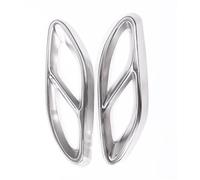 garniture d'embout queue 1 Paire D'autocollants Finition Embouts Silencieux D'échappement Double Arrière Voiture Compatible Avec Benz Pour C Class W205 2015 2016 2017 2018 2019 2020 2021(Silver)
