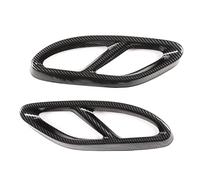 garniture d'embout queue 1 Paire D'autocollants Finition Embouts Silencieux D'échappement Double Arrière Voiture Compatible Avec Benz Pour C Class W205 2015 2016 2017 2018 2019 2020 2021(Carbon Fiber)