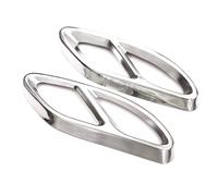 garniture d'embout queue 2 Embouts D'échappement Noirs Et Argentés, Compatible Avec Benz Pour C-Class W205 Pour Coupe 2015 2016 2017(Silver)