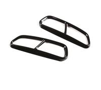 garniture d'embout queue 2 Pièces Cache Modifié Pour Sortie D'échappement De Voiture, Cadre Décoratif Compatible Avec A6 C7 2017 2018 2019(Black)