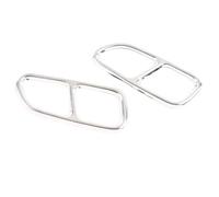 garniture d'embout queue 2 Pièces - Enjoliveurs De Sortie D'échappement Accessoires Auto Compatible Avec Benz Pour CLA SLK 2013 2014 2015 2016(Silver)
