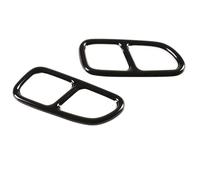 garniture d'embout queue 2 Pièces - Enjoliveurs De Sortie D'échappement Accessoires Auto Compatible Avec Benz Pour CLA SLK 2013 2014 2015 2016(Black)