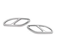 garniture d'embout queue 2 Pièces, Enjoliveurs Décoratifs Pour Sorties D'échappement Gauche Et Droite, Compatible Avec Benz Pour GLE W166 GLS X166.(Silver)