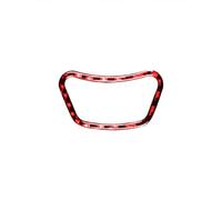 Garniture des boutons de menu multimédias en fibre de carbone | Autocollants compatible avec les cadres de pages intérieures des BMW Série 5 E60 (2004-2010).(Red)