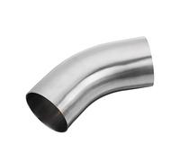 Garniture 'échappement pour 38mm 50mm 63mm 76mm pour 45 degrés 90 degrés en Acier Inoxydable Tuyau d'échappement Silencieux coude Tuyau Connexion Universelle (Couleur : 45 Degree 3)