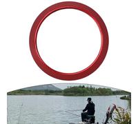 Garniture en alliage d'aluminium pour la construction et la réparation de cannes, partie anodisée de canne à pêche avec profil fin, disponible en tailles de 9 mm à 15,5 mm (15,5 mm, rouge)