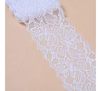 Garniture en dentelle Rubans en dentelle élastique souple ajourés de 8 cm, for décoration mariage, fabrication nœuds et emballage cadeau(Ben Bai)