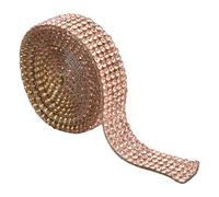 Garniture en strass ruban de chaîne en cristal Hot Fix 5 rangées 1 m strass scintillants pour bricolage vêtements sacs chaussures accessoires décoration violet AB couleur noir (Couleur champagne 5