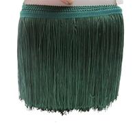 Garniture Frange Dentelle Pour Robe Latine Ruban de garniture en dentelle à franges polyester 1 yard 20 cm long for robe latine, vêtement scène, rideau, accessoires(Dark green)
