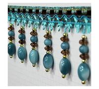 Garniture Franges Perles Rideau en dentelle perlée acrylique 1M, couture, franges, ruban de rembourrage, garniture, bricolage for accessoires décoration(Color 10)