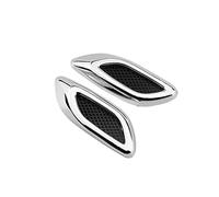 Garniture garde-boue voiture, 2/6 pièces, couvercle capot universel d'admission décoratif, pare-chocs à flux d'air écope décorative écope de capot(2PCS-Silvery)