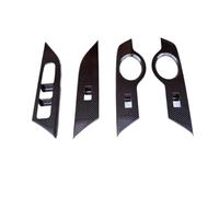Garniture Intérieure Autocollant Compatible Avec Toyota Pour CHR Pour C-HR 2024 2025 2026 LHD Voiture Porte Accoudoir Fenêtre Interrupteur Bouton Panneau De Levage Cadre(Carbon Fiber)